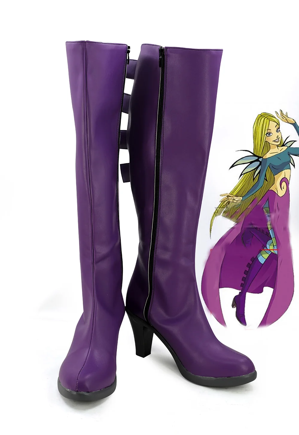 

Cornelia Hale Shoes Cosplay W.i.t.c.h Witch Cornelia Hale Cosplay Purple Boots High Heel Shoes Custom Made Any Size