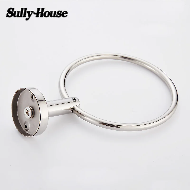 Sully House Stainless Steel Bathroom Round Towel Rings,Towel Rail,Towel Rack,Towel Bars Holder,Bathroom Accessories ShippingFree