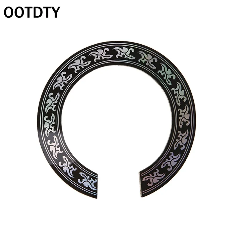 OOTDTY Hard PVC Circle Sound Hole Rosette Inlay for 38 39 inch Acoustic Guitars Decal