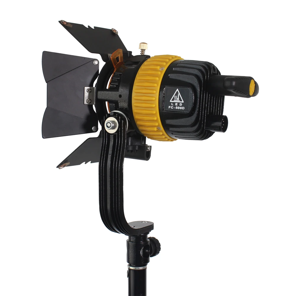 FW-500D 50W Mini Portable LED Fresnel Spot Lumière Vidéo Continue pour Film Caméra Vidéo Studio