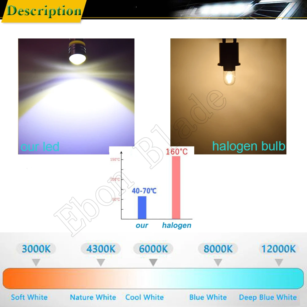 2x T4W BA9S BAX9S H6W BAY9S H21W 6V 12V 24V DC Car Motor LED Bulb Interior Lamp Projector Side Marker Backup Reverse Light White