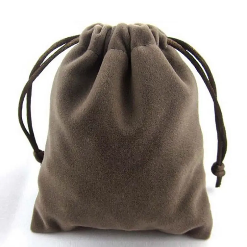 8*10cm Gray jewelry velvet bags for packing gifts handmade diy women jewellery pouches Flannel bag Drawstring bag F20173441