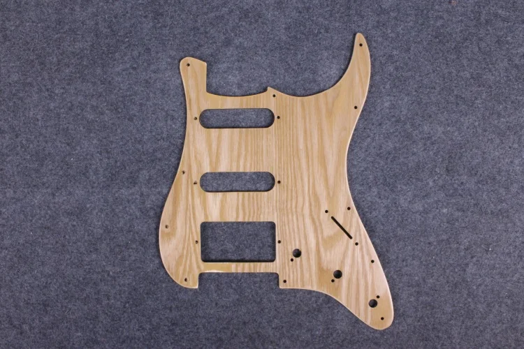 Strat   Electric Guitar Pickguard ASH Wood Guitar Plate SSH Style guitar Parts