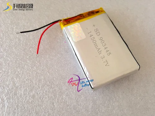 SD polymer battery 903445 3.7v 1450mah li-ion rechargeable battery