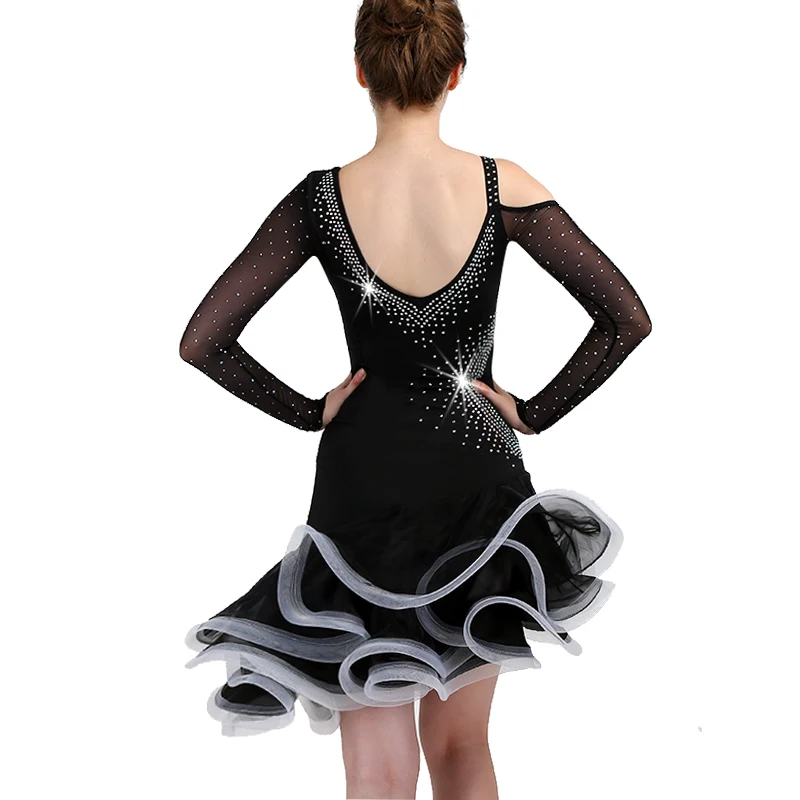 Party Dress Dance Wear Latin Dance Dress Clothing Women Suit Competition Costumes Adult Modern Dance Samba D0440 Customize