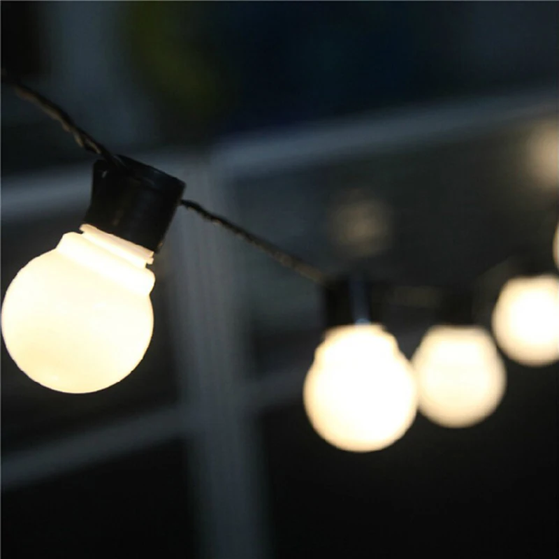 

Outdoor LED string fairy light 38 LED Globe Festoon Ball strings lights party wedding garden garland decoration lamps Warm White