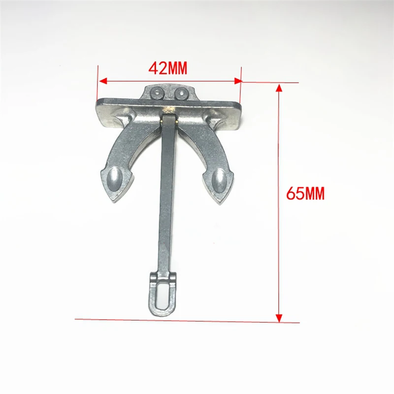 1PC Mini Metal Hols Anchor 65x42mm Zine Alloy High durezza Anchor pezzi di ricambio fai da te creazione di modelli per accessori per barche RC simulati