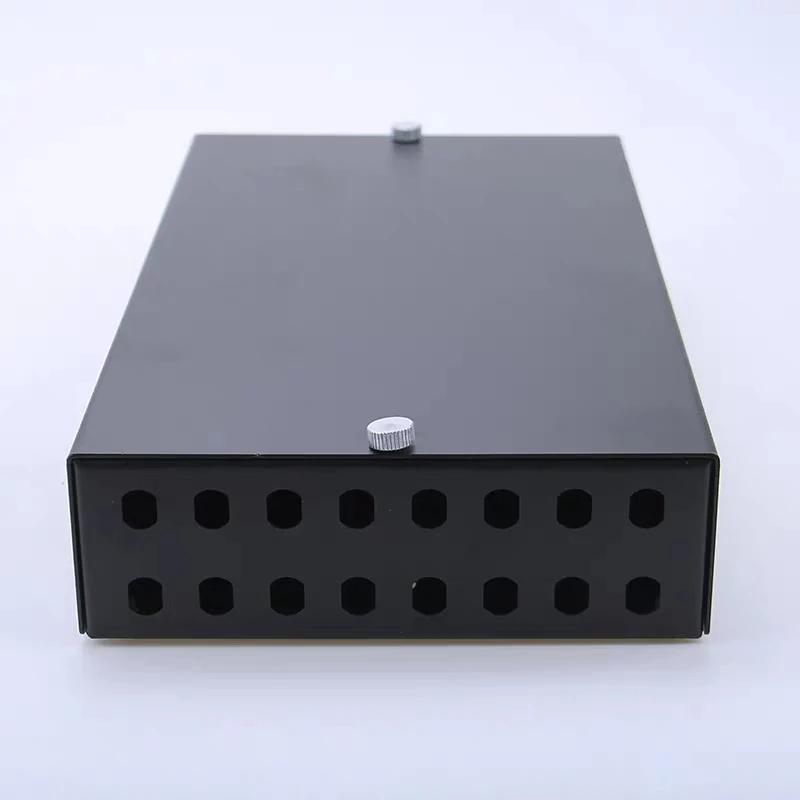 16-жильная FTTH ST пустая коробка терминала SPCC 16-портовая ST волоконно-оптическая коммутационная панель FTTX распределительная коробка black ELINK 1,0 м...
