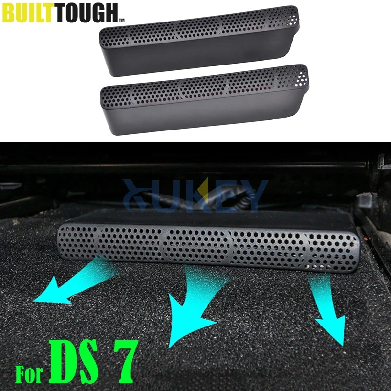 For DS7 DS 7 Crossback 2017 2018 Seat Chair Below Footwell Air Condition AC Heater Vent Outlet Molding Cover Kit Trim