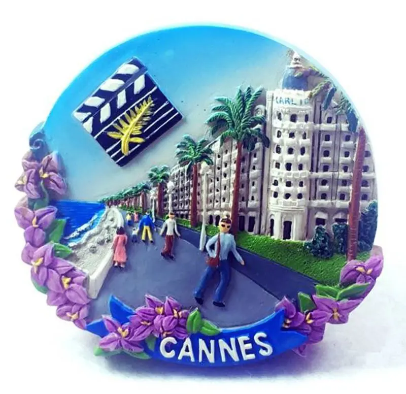 3D магниты на холодильник, Франция, канны, международный фестиваль, туризм, сувениры, магнитная наклейка на холодильник, украшение для дома