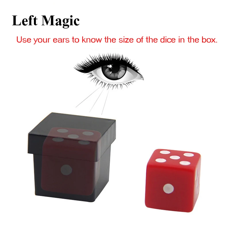 1 Set Perspective Eye Distinguish Color Through Sound Dice Magic Trick Close Up Stage Props Magician Magic Mentalism Easy To