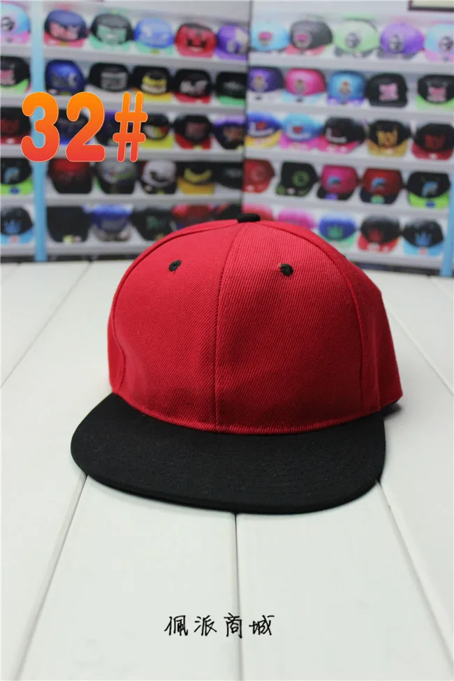 2 Tone Blank Plain Snapback Hats Adjustable Bboy Baseball Cap Unisex Mix Color Mix Order Free Shipping 001