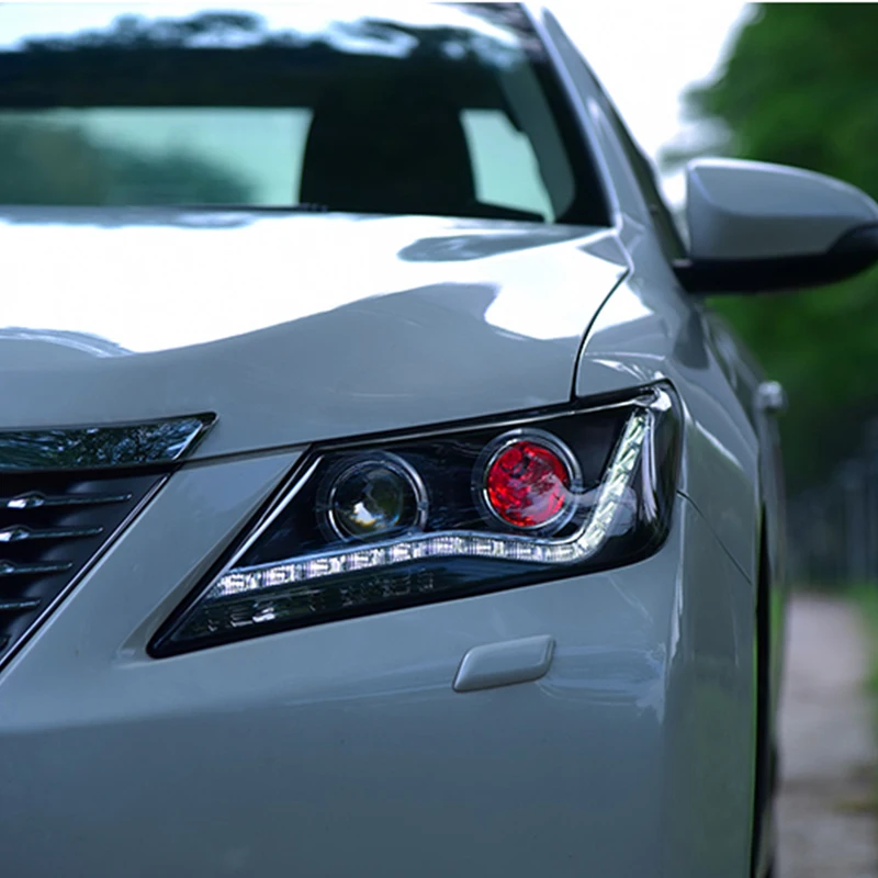 

Car Styling for Toyota Camry Headlights 2012-2014 Camry LED Headlight DRL Lens Double Beam H7 HID Xenon bi xenon lens