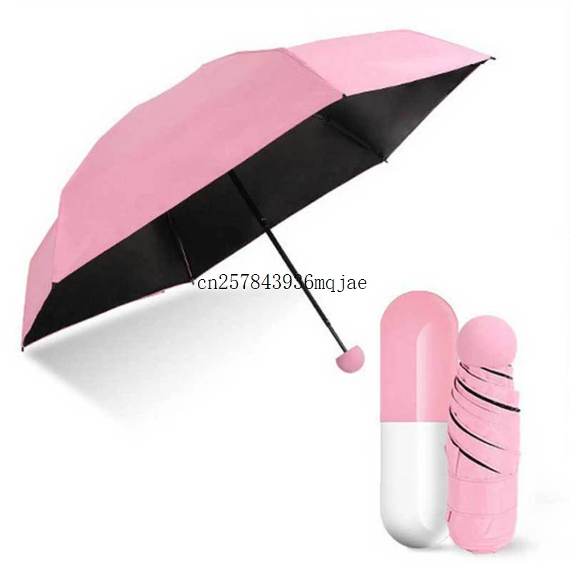 10pcs Capsule Umbrella Windproof Folding Umbrellas Clear Pocket Anti-UV Umbrella Compact Rain Children Pill Umbrellas