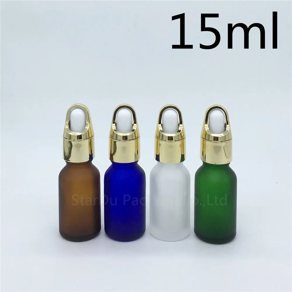 

Travel Bottle 15ml Amber Green Blue Transparent Frosted Glass Essential Oil bottle, 15cc Glass Perfume Dropper Bottle 500pcs/lot