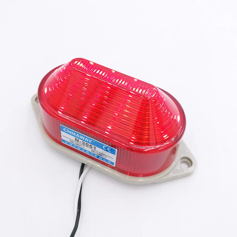 N-3051 luz indicadora strobe sinal luz de advertência lâmpada pequena piscando luz alarme segurança 12v 24v 220v led ip44