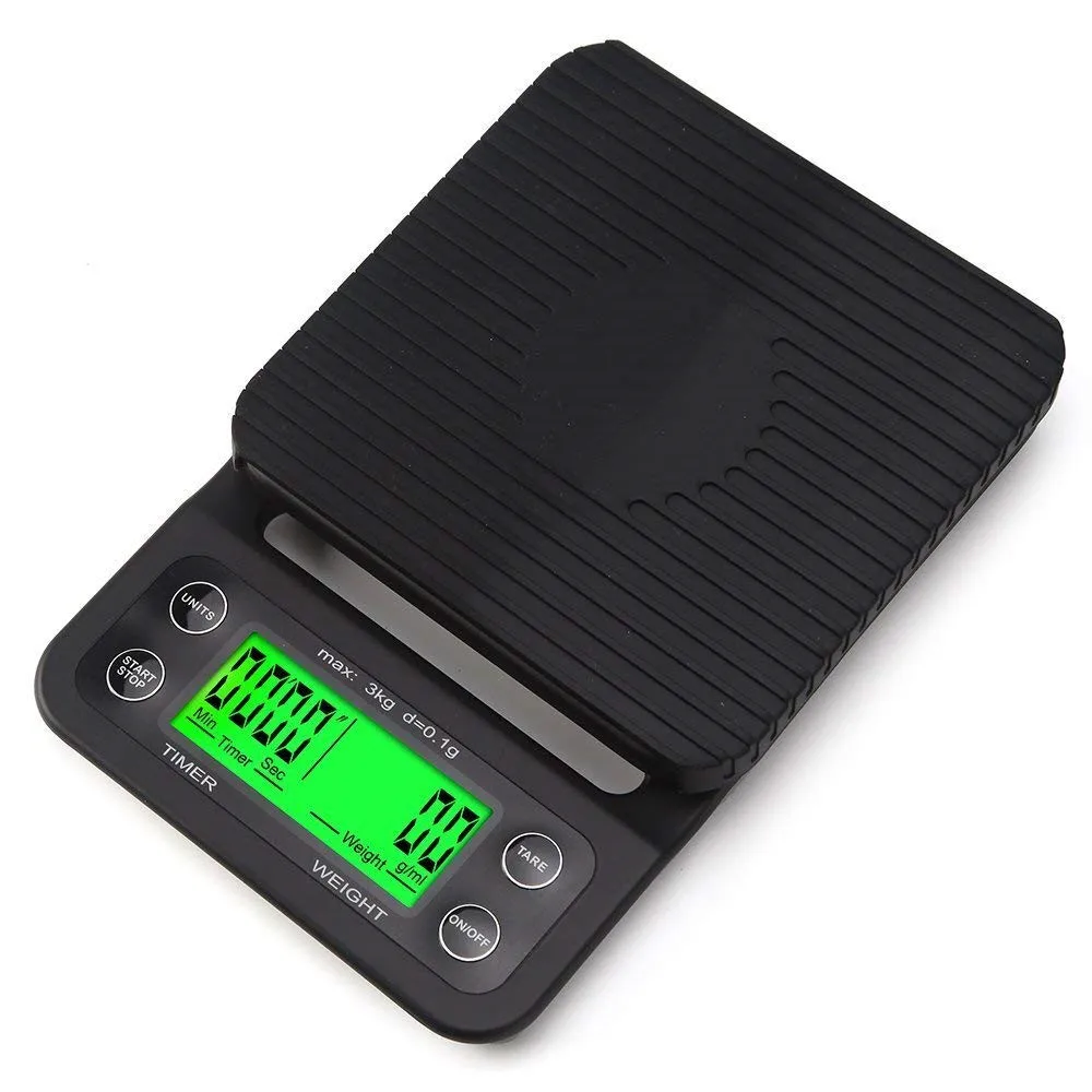 3kg 0.1g Coffee Scale Electronic Scale Kitchen Food Balance Cuisine Precision Digital Scale With  Bowl Cook Tool