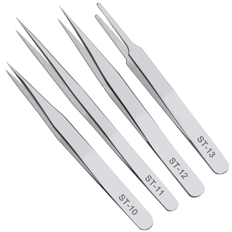 Stainless Steel anti-static eyelash tweezers superhard Eyelash Extension tool Best Quality Tweezer