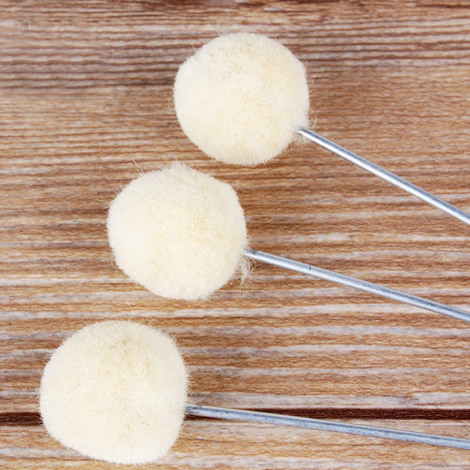 WUTA 10pcs/pack Natural Wool Daubers Leather Dyeing Finishes Applicator Glue Paint  leather craft tool Send by Standard Shipping