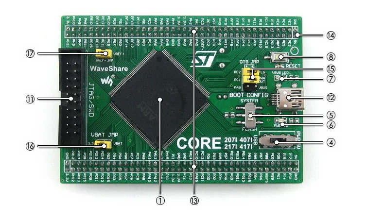 Core407I STM32F4 Core Board STM32F407IGT6 STM32F407 STM32 Cortex-M4 Evaluation Development Board with Full IOs