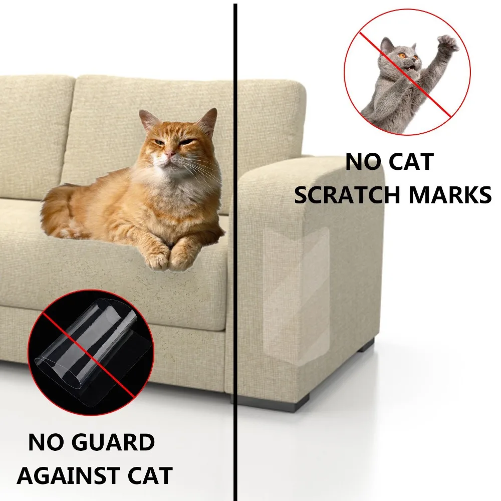 2Pcs/set Pet Cat Scratch Guard Large Mat Cats Scratching Guard Post Furniture Sofa Cover Protector Pads For Leather Chairs