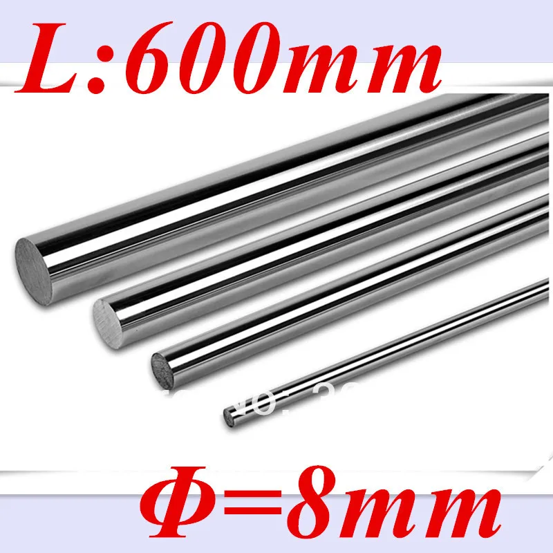 

Free Shipping 4pcs/lot D:8mm linear shaft 600mm long for LM8UU harden chromed round rod CNC parts 3D printer