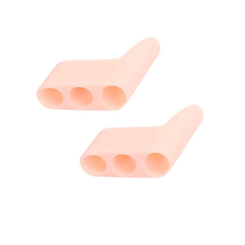 Séparateurs d'orteils en Silicone, Support 3 trous, pour les soins des pieds, 20, paire/lot, livraison gratuite