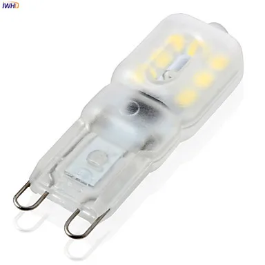 IWHD 5pcs 2W G9 LED Lamp Bulb 220V 14xsmd3528 LED G9 Corn Lights Replace Halogen Chandeliers Warm White White 110v-220v