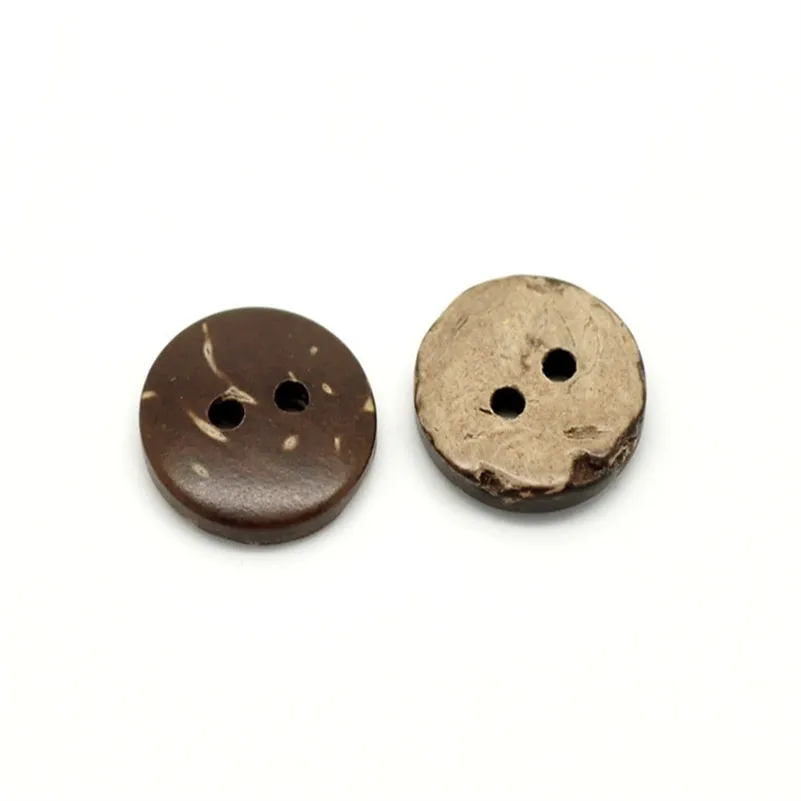 50 Pcs 12mm Brown Coconut Shell 2 Holes Sewing Buttons Scrapbooking , 2 Holes, Scrapbooking Crafts , 7NK111