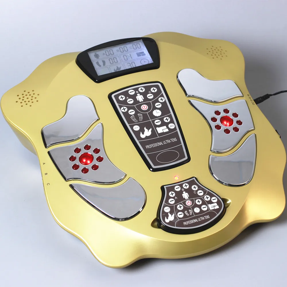 Electric EMS foot massager with heating infrared low frequence physiotherapy for blood circulation large LCD display