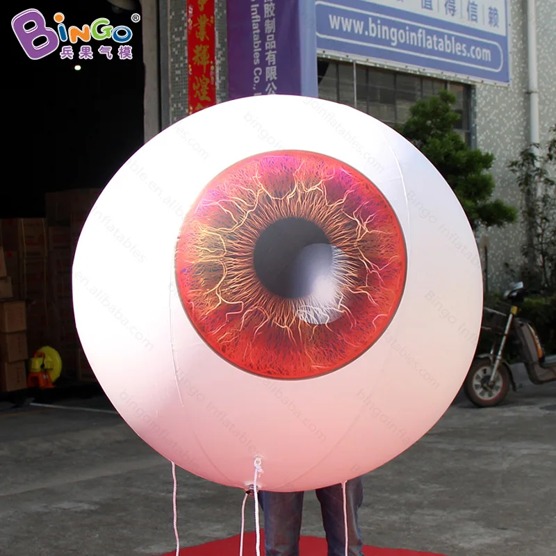 Custom Made 1.2M Inflatable Red/Blue/Black Eye Balloon For Halloween Decoration / Hanging 4ft Air-blown Eyeball Toys - BG-M0056