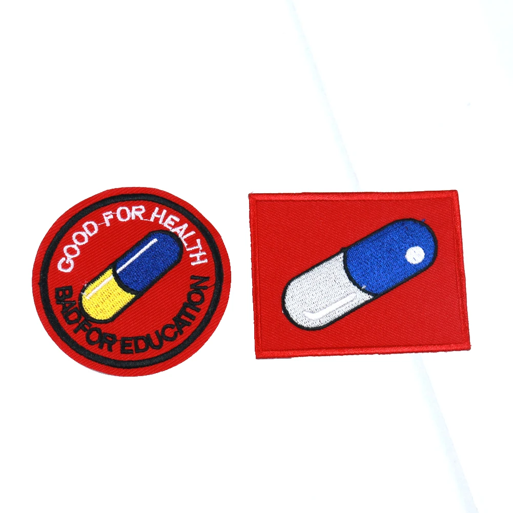 New Akira Pill Patch Capsule Gang Manga Anime Japanese High quality Cartoon Embroidery Iron on Patches for Clothing Embellished