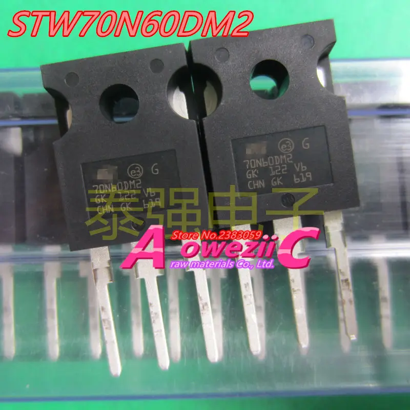 Aoweziic 2023+ 100% New Imported Original STW70N60DM2 70N60DM2 TO3-247 MOS FET 600V 66A