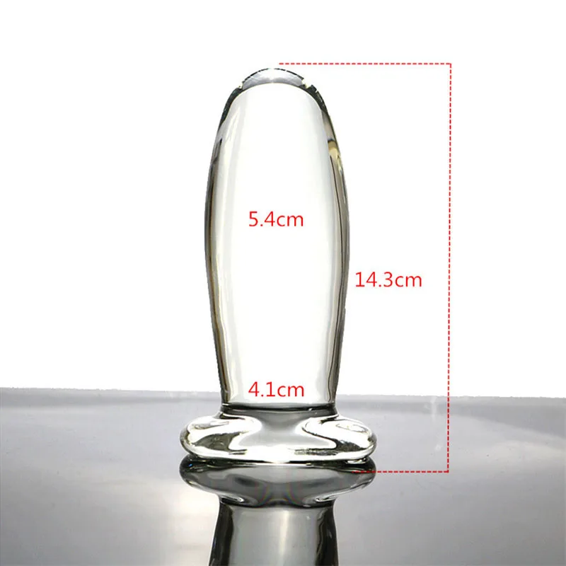 Smooth Crystal Glass Huge Anal Plug  Prostate Massager Dilatador Anal Dildo Thick Big Glass Butt Plug Anal Sex Toys for Couples