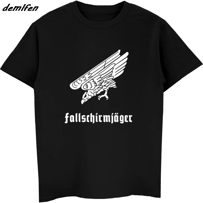 Men's Casual T Shirt German Paratroops Fallschirmjager Eagle T-Shirt Summer Hip Hop Tees Tops Shirt Harajuku Streetwear