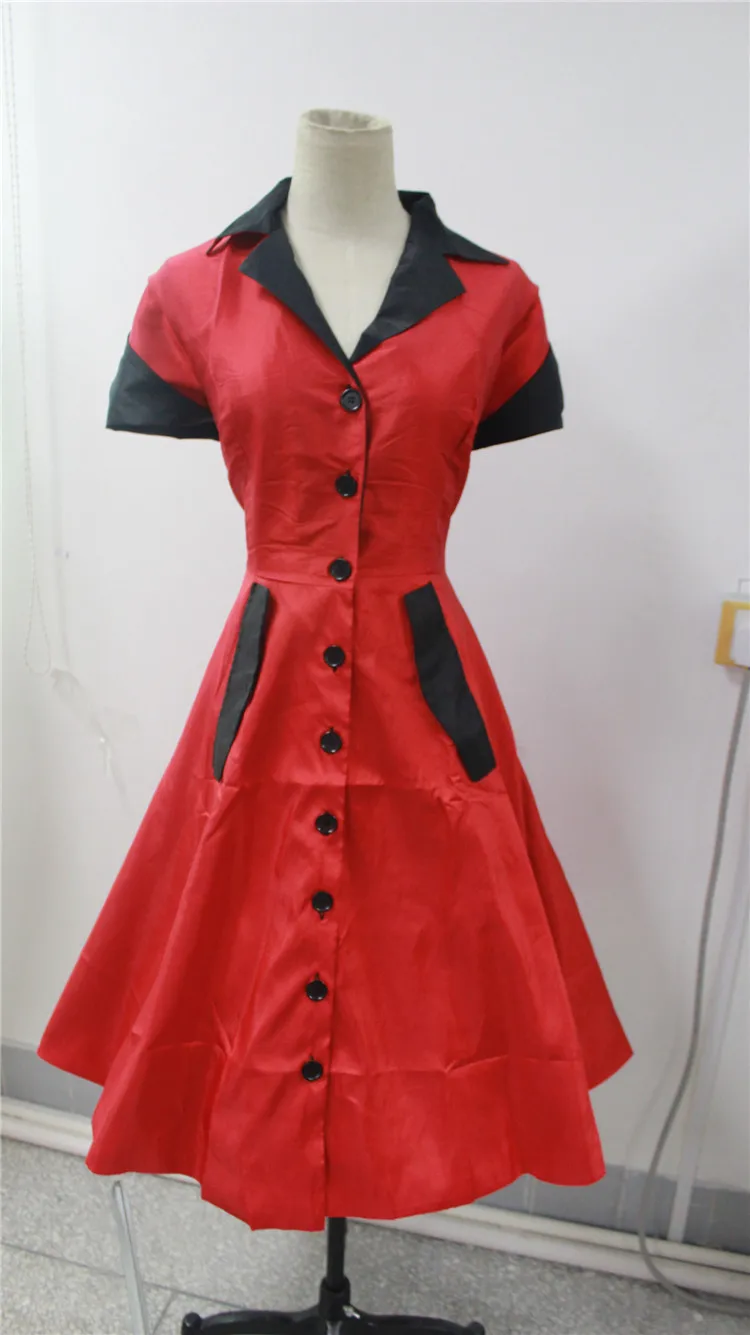 ثوب نسائي ريترو عتيق ، 50er 60er Jahre Tanz Kleid zum ، Rockabilly ، Rockabilly ، Rockabilly