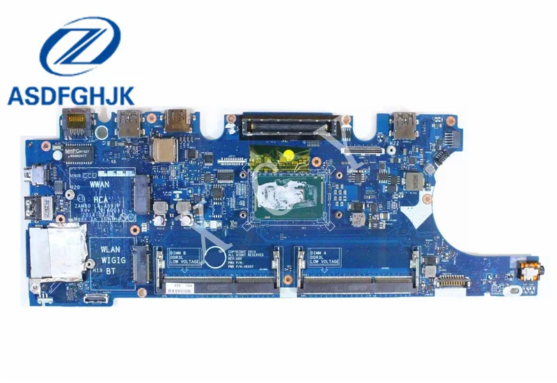 Laptop Motherboard 7YH0R 07YH0R CN-07YH0R For dell E5250 Motherboard zam60 LA-A891P DDR3L I5-5300U CPU 100% Testing ok