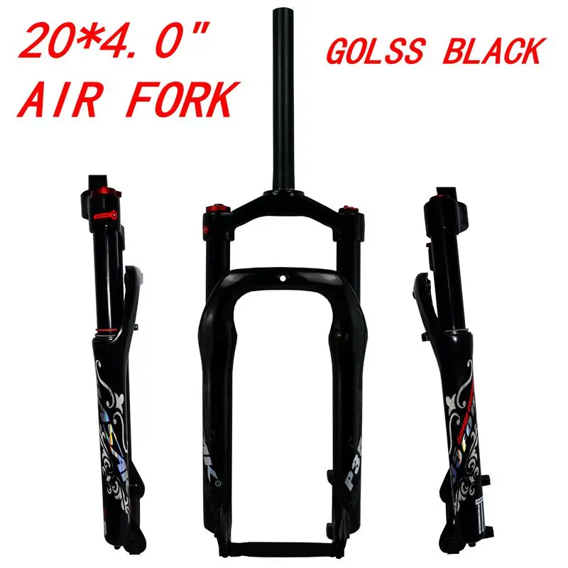 Snow MTB Moutain 20inch Bike Fork Fat bicycle Fork Air Gas Locking Suspension Forks Aluminium Alloy For 4.0\