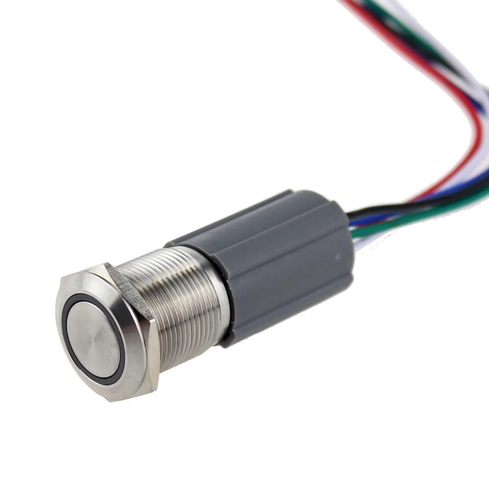 YUESHUN 19mm illuminated push button switches with HARNESS IP68