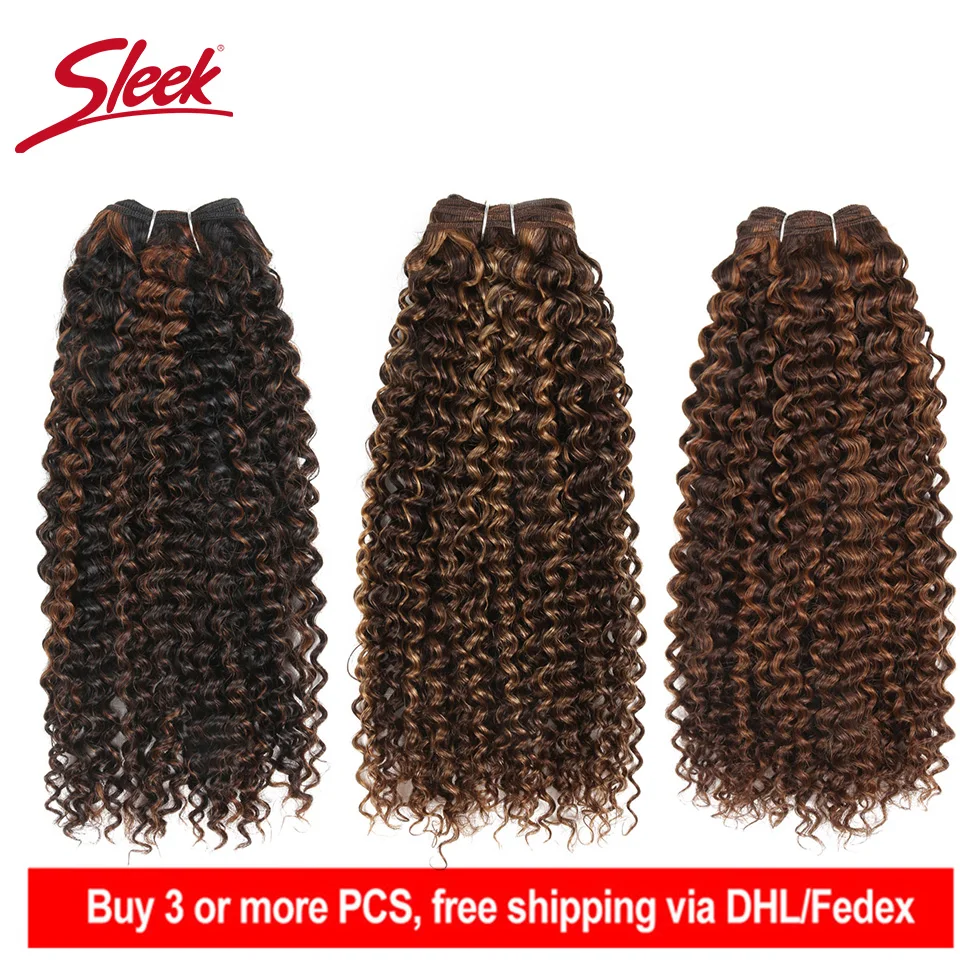 Sleek Brazilian Water Wave Bundles Blond 27# 30# Piano Color P4/30# P1B/30# Natural Double Drawn Remy Human Hair Extension