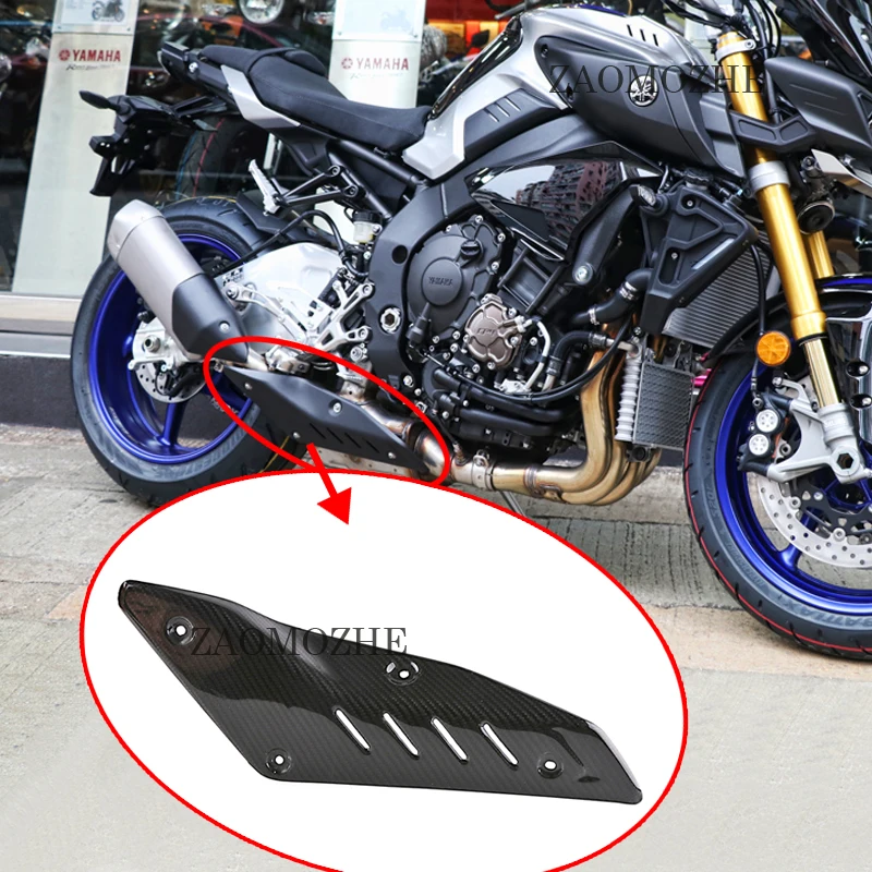 Motorcycle Accessories Carbon Fiber Exhaust Muffler Pipe Tube Heat Shield Guard Cover For Yamaha MT10 MT 10 2016 2017 2018