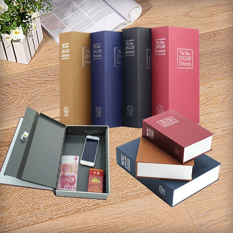 24*15.5*5.5CM safe box security secret stash key box lock hidden cash money safety hide storage locker safe small Coin safe book