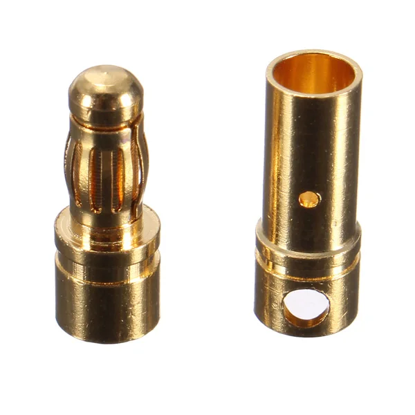 

10 Pairs 3.5mm Gold-plated Bullet Banana Plug Connector For Battery Motor ESC