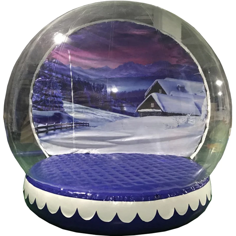 3m Inflatable Christmas Snow Globe Bubble Tent Promotion Tent Inflatable Globe with Air Pump Free snowball for advertising