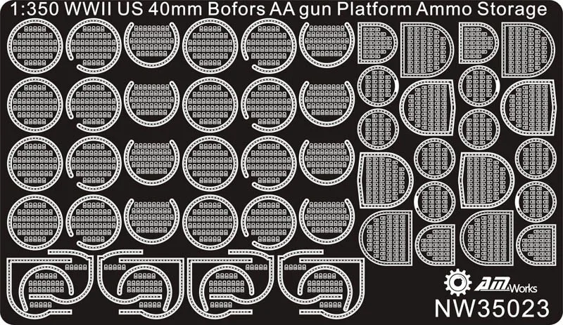 1/350 Platform & Ammo Storage for WWII US 40mm Bofors AA Guns