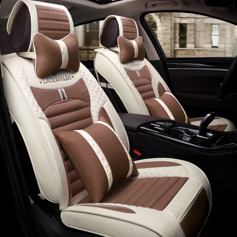 3D Car Seat Cover General Cushion Flax Car Styling For Cadillac ATS CTS XTS SRX SLS Escalade