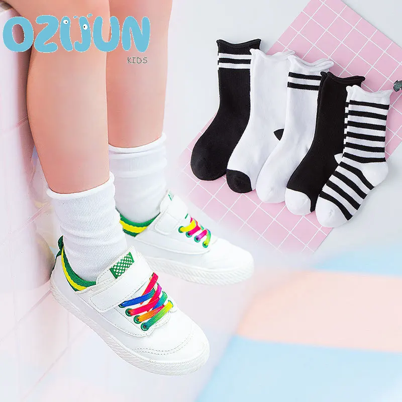 5 Pairs/Lot Autumn Winter Children Girls Boys Socks 2-8 Years Fashion Christmas Cotton Kids Socks Gift Socks High Quality