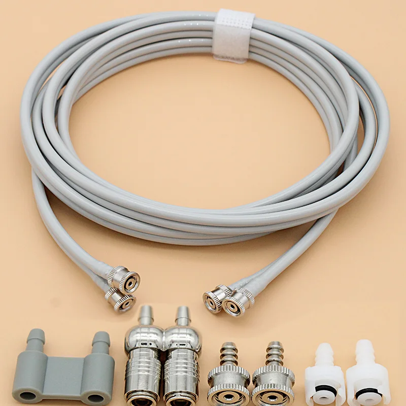 NIBP blood pressure cuff air hose and connector for Nihon Kohden/Invivo/MDE/Kontron/Critikon/Spacelabs,TPU extension dual tube