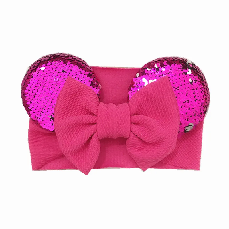 Baby Headband Minnie Ears Baby Headbands for Girls Baby Girl Headbands Newborn with Bows Bandeau Bebe Fille Baby Turban Headband