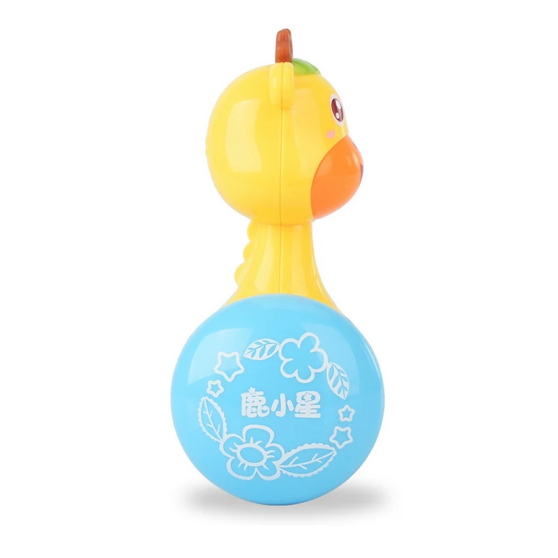 Yuanlebao Cartoon Giraffe Roly-poly Baby Rattle Newborn Toys Tumbler Doll Music Toy for infant Educational Baby Toys 0-12 Months